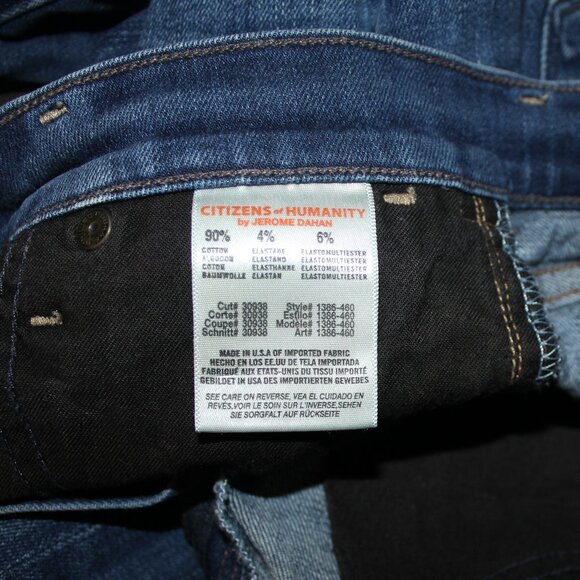 Citizens of Humanity low rise cropped blend cotton skinny jeans size 26 - Picture 9 of 9